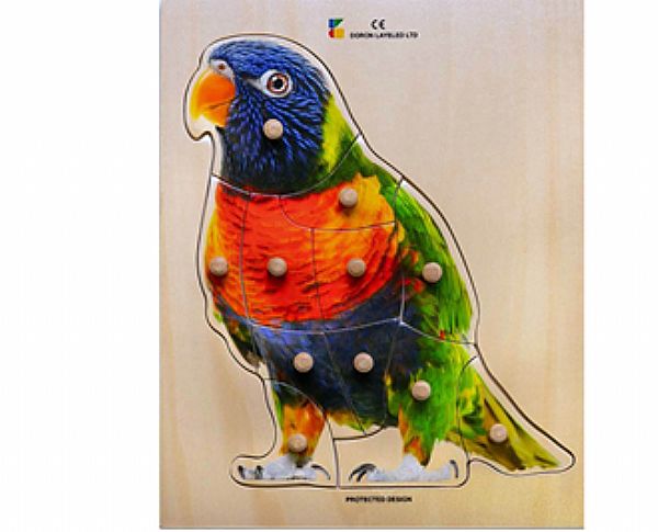 פאזל כפתור תוכי